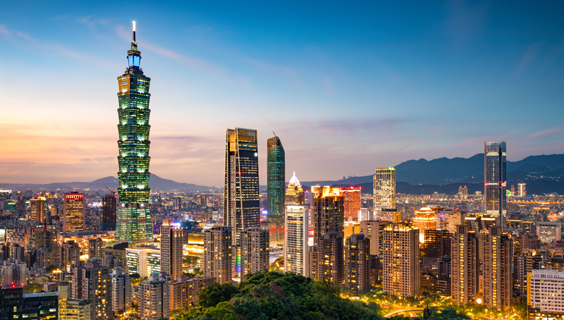City of Taipei at night, Taiwan